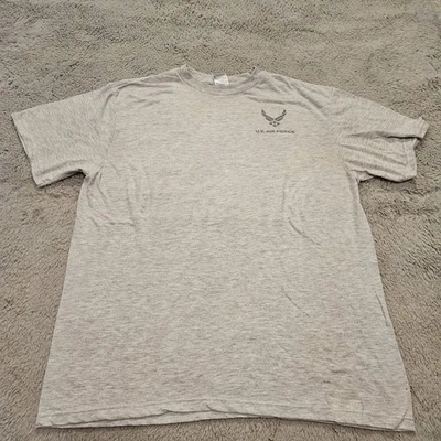 Large L US Air Force USAF Reflective PT Silver Short Sleeve Gray T-Shirt shirt - Image 1 of 4