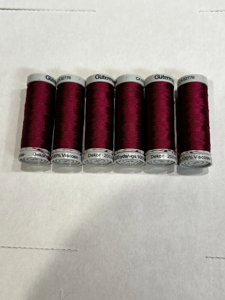 Gutermann 5330 Fuchsia - 6 Spools 220 yards 100% Viscose - Image 1 of 4