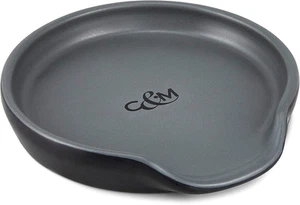 Cole & Mason Black Ceramic Spoon Rest - Stylish Kitchen Utensil Holder Tray - Picture 1 of 7
