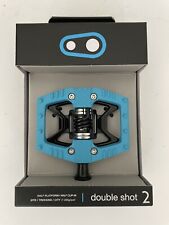 Crank Brothers Double Shot 2 Bike Pedals - Blue / Black -- NEW