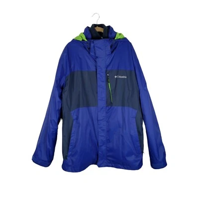 Chaqueta con Capucha Columbia Para Hombres XL Interchange 3 en 1 Azul Convertible Forro Polar  Foto 1 de 4