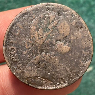 1788 Machins Mills Vlack 12-78B Rarity 4 Rotated Reverse Colonial Copper half Pe - Image 1 of 3