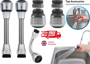 Kitchen Sink Faucet Extension Nozzle Sprayer Head 360° Rotatable Tap Extender - Picture 1 of 9