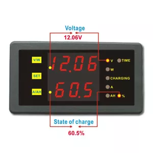 Monitor de batería DC120V30A doble digital voltímetro amperímetro panel amplificador medidor de voltaje - Imagen 1 de 8