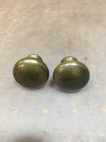 Vintage Patina brass door dresser chest cabinet handle pull set (2) Cover