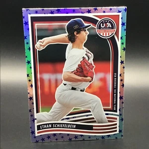 ETHAN SCHIEFELBEIN 2024 USA Stars & Stripes BLUE HOLO 18U - Picture 1 of 2