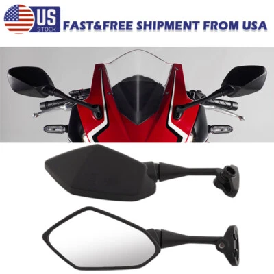 Left & Right Side Rearview Mirrors For Honda CBR300R 2014-2018 CBR500R 2013-2019 Foto 1 de 4