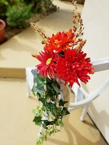 Fall Bride Wedding Chair Pew Decorations - Picture 1 of 3