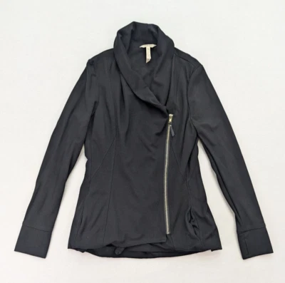 Chaqueta para mujer Matilda Jane talla M negra elástica tejida cremallera completa Foto 1 de 4