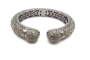 Joan Boyce Bracelet Gunmetal Crystal 7.5" - Picture 1 of 10