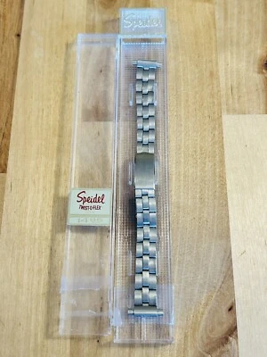 Vintage SPEIDEL Folding Clasp Replacement Watchband Stainless Steel #1858/10 NOS - Image 1 of 4