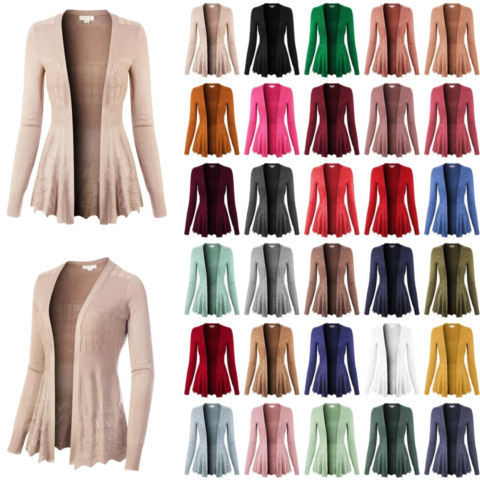 Cárdigan suéter abierto drapeado tejido ganchillo manga larga MixMatchy Foto 1 de 1