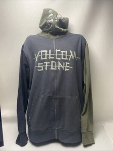 Volcom Zip Hoodie Fear Slim Zombie Full Zip Men’s XL Y2K Era Rare Glow Print - Picture 1 of 12