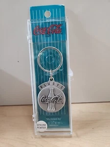 1995 Vintage Coca-Cola Pewter Always Coca-Cola Key Chain In Original Case - Picture 1 of 4