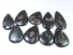 448Cts. AAA++ Natural Ruby Fall Pear Cabohon Loose Gemstone 09Pcs Lot 29-36MM - Picture 1 of 8