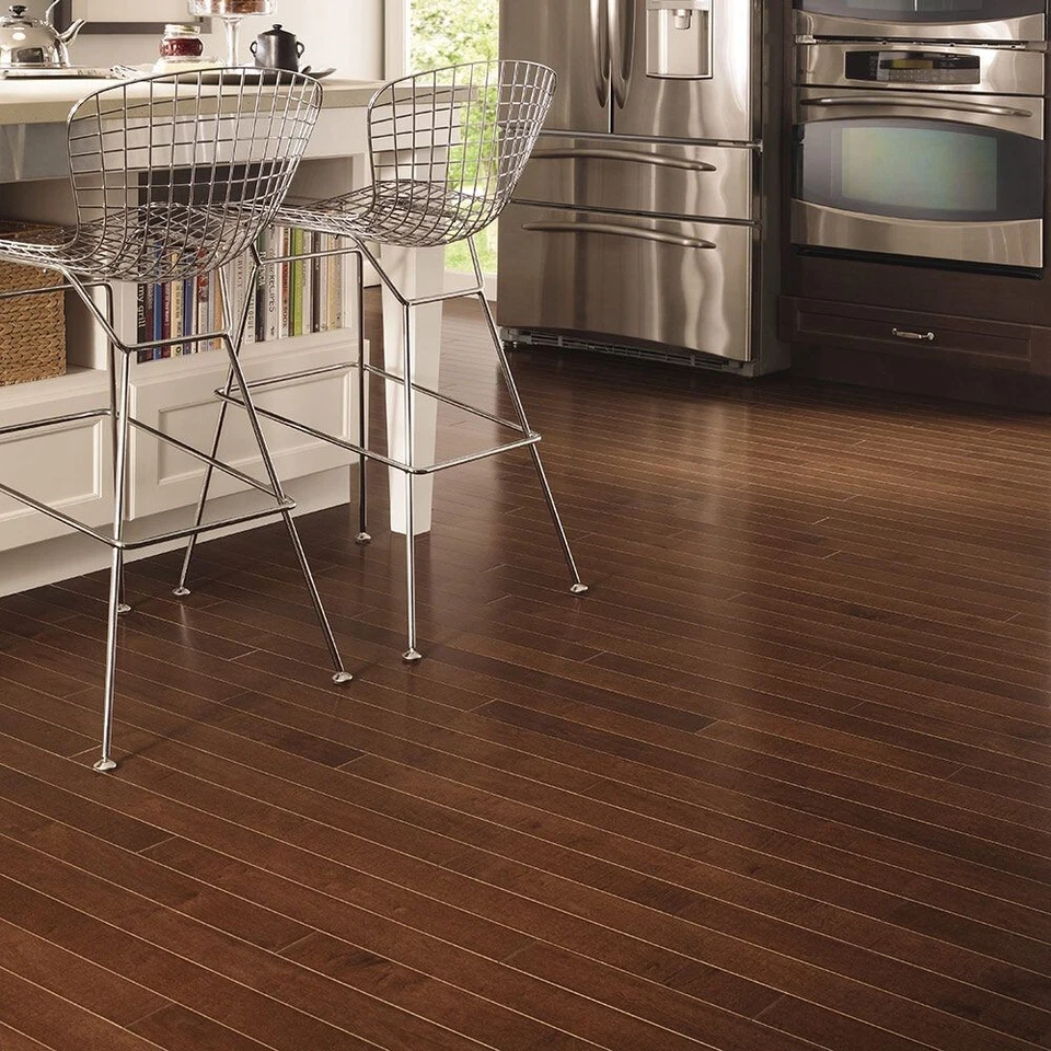 PISO DE MADERA DURA MANNINGTON AMERICAN MADISON ARCE CHOCOLATE 3/8 x 3 MAM03CHL1 Foto 1 de 3