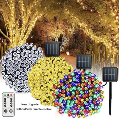 22M-50M Solar Fairy Garland String Lights 200-500 LEDs Outdoor Garden Chritmas  - image 1 of 4