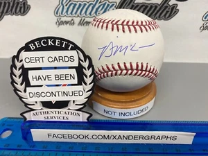 BRIAN MCCANN SIGNED AUTOGRAPHED RAWLINGS ROMLB OML MLB BASEBALL-BECKETT BAS COA - Picture 1 of 8