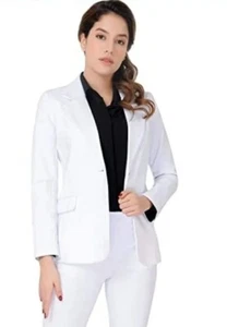 Women's Mary Crafts White Suit Jacket/ Blazer. Size 4 - Picture 1 of 11