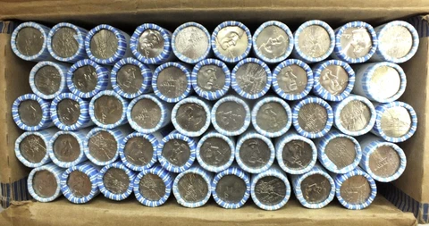 Lot of (48) Coin Rolls 2005-P Western Waters Ocean View Jefferson Nickels LH063 Cover