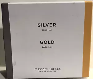 Zara Man Gold and Silver Eau de Toilette EDT 2-pack 1.01oz / 30mL - NEW & SEALED - Picture 1 of 3