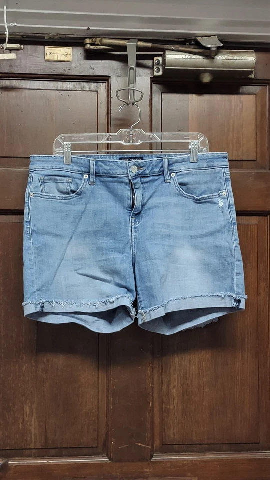 Lucky Brand состаренный свернуть джинсовой ткани синий Jean шорты женский размер 14/32 - Изображение 1 из 4