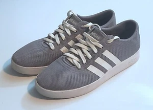 Adidas Sneaker Skateboarding Shoe White Grey Gray Mesh Canvas Flat Easy VULC 2.0 - Picture 1 of 9