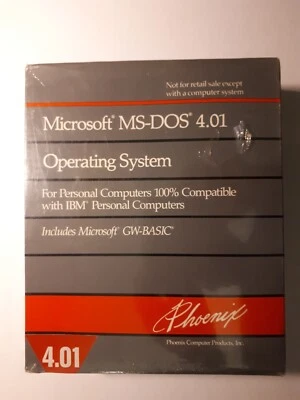 Microsoft MS-DOS Phoenix Brandneu Versiegelt Vintage PC 4.0 - Bild 1 von 4