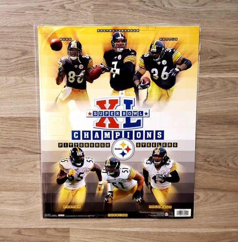 READ🔻 Pittsburgh Steelers Super Bowl XL Champions 2006 Original Poster 20"x16" Cover
