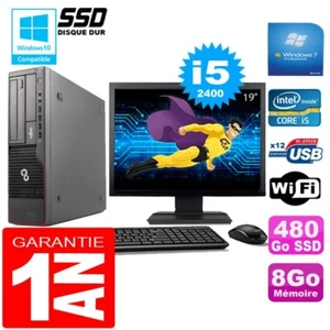PC Fujitsu Esprimo E700 E90+ SFF I5-2400 8Go Scheibe 480 GB SSD Wifi W7 Sieb 19 - Bild 1 von 1