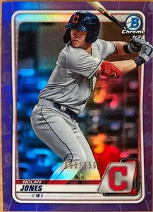 Nolan Jones 2020 Bowman Chrome Prospects PURPLE Refractor #95/250 XRC Rookie RC - Picture 1 of 1