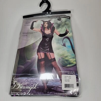 Sexy Halloween Costume "Queen Of Darkness" by Dreamgirl, Adult Large #9475 NIP! - Image 1 of 4