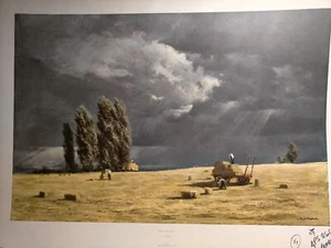 Vintage David Shepherd print The Last Bales retro - Picture 1 of 4