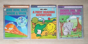 QUESTRON Electronic Workbooks Lot of 3 -  Vintage 1980s Paperback Kids Education - Picture 1 of 5