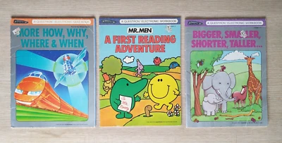 QUESTRON Electronic Workbooks Lot of 3 -  Vintage 1980s Paperback Kids Education - Image 1 of 4