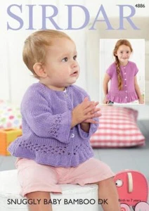 Sirdar Knitting Pattern - Snuggly Baby Bamboo DK, Jackets 4886 - Picture 1 of 1