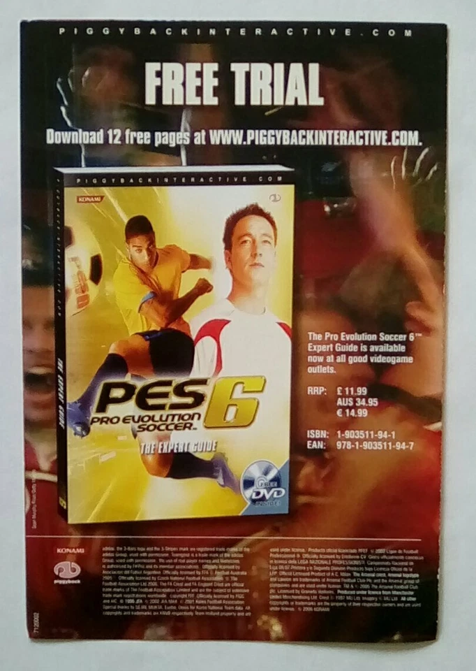 RARE PROMOTIONAL FLYER INSERT PES Pro Evolution Soccer 6 Microsoft XBOX 360 - Image 1 of 1