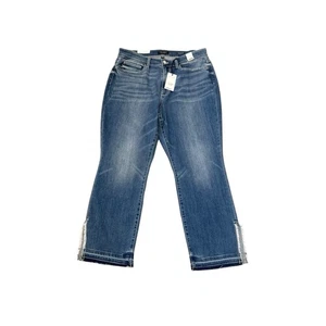 Judy Blue Jeans Straight Fit High Waist Split Hem Blue Denim Plus Size 18W Neu - Bild 1 von 12