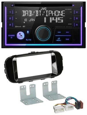 JVC MP3 USB 2DIN DAB Bluetooth CD Autoradio für Kia Soul PS ab 14 piano-schwarz - Bild 1 von 4
