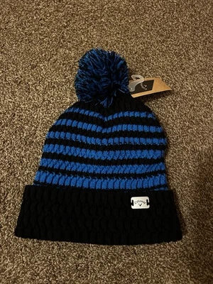 NEW! Men’s CALLAWAY Golf Black/Blue Winter Pom Pom Beanie/Cap NWT - Image 1 of 4