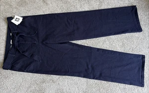 Pantalón de mezclilla para mujer ANNE KLEIN cintura atada tiro alto índigo lavado enjuague 8 nuevo con etiquetas $89 - Imagen 1 de 5