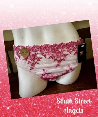 WACOAL 841191 ~ PANTUFLAS DE BALLET CHATEAU ROSE Abrazo Encaje HI-CUT Bragas XL Foto 1 de 4