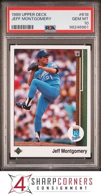 1989 UPPER DECK #618 JEFF MONTGOMERY ROYALS PSA 10 - Image 1 of 3