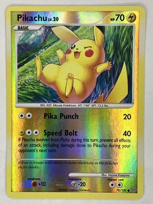 Pikachu NM 70/100 Stormfront Pokemon TCG Reverse Holo - Image 1 of 4
