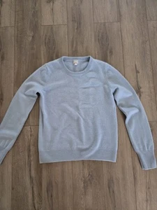 Cashmeren Light Blue Premium Cashmere Crew Neck Sweater Size Small - Picture 1 of 6