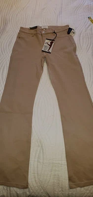 Celebrity Pink Pants Womens Size 11 Juniors khaki Stretch bootcut Classic Zip - Image 1 of 4