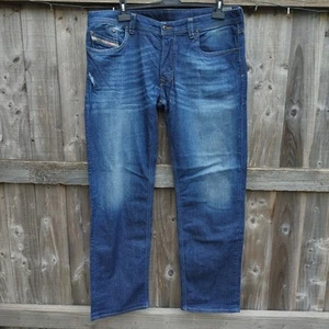 Diesel Jeans Larkee Regular Straight Wash ORM31_Stretch Distressed Blue W38 L32 - Picture 1 of 11