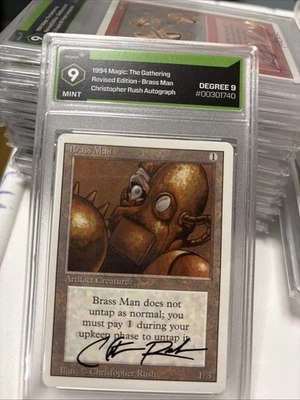1994 MTG 9 Revised Version brass man Signed By Christopher rush signed - Image 1 of 4