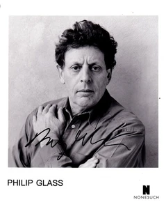 Fotografía de colección Nonesuch 8x10 de compositor autografiada PHILIP GLASS - Imagen 1 de 1