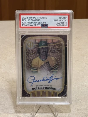 Topps Tribute Iconic Persp. 2022 Rollie Fingers 1/1 PSA 10 GEM AUTO 🔥 #IPA-RF Foto 1 de 3